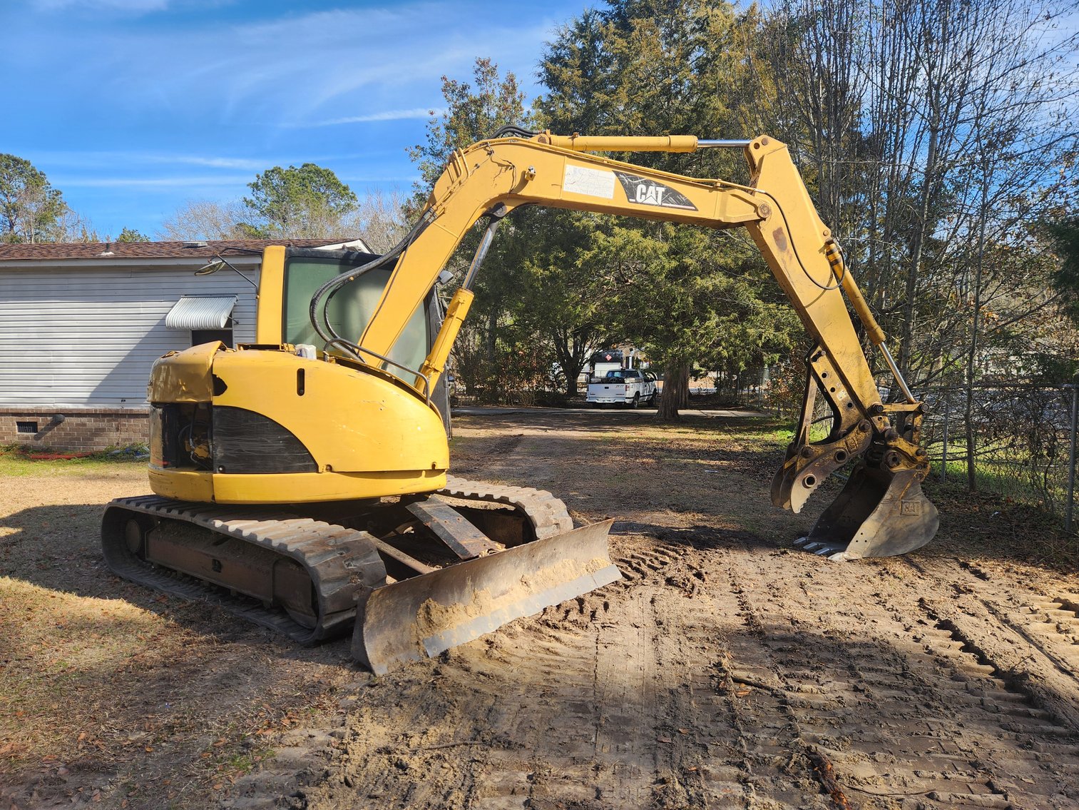Image for North Charleston, SC: CAT 308C CR Excavator & Ford F-750 Chipper Truck