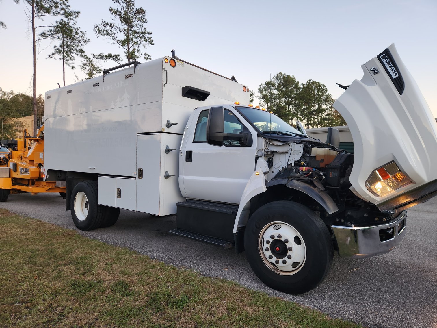 Image for North Charleston, SC: CAT 308C CR Excavator & Ford F-750 Chipper Truck