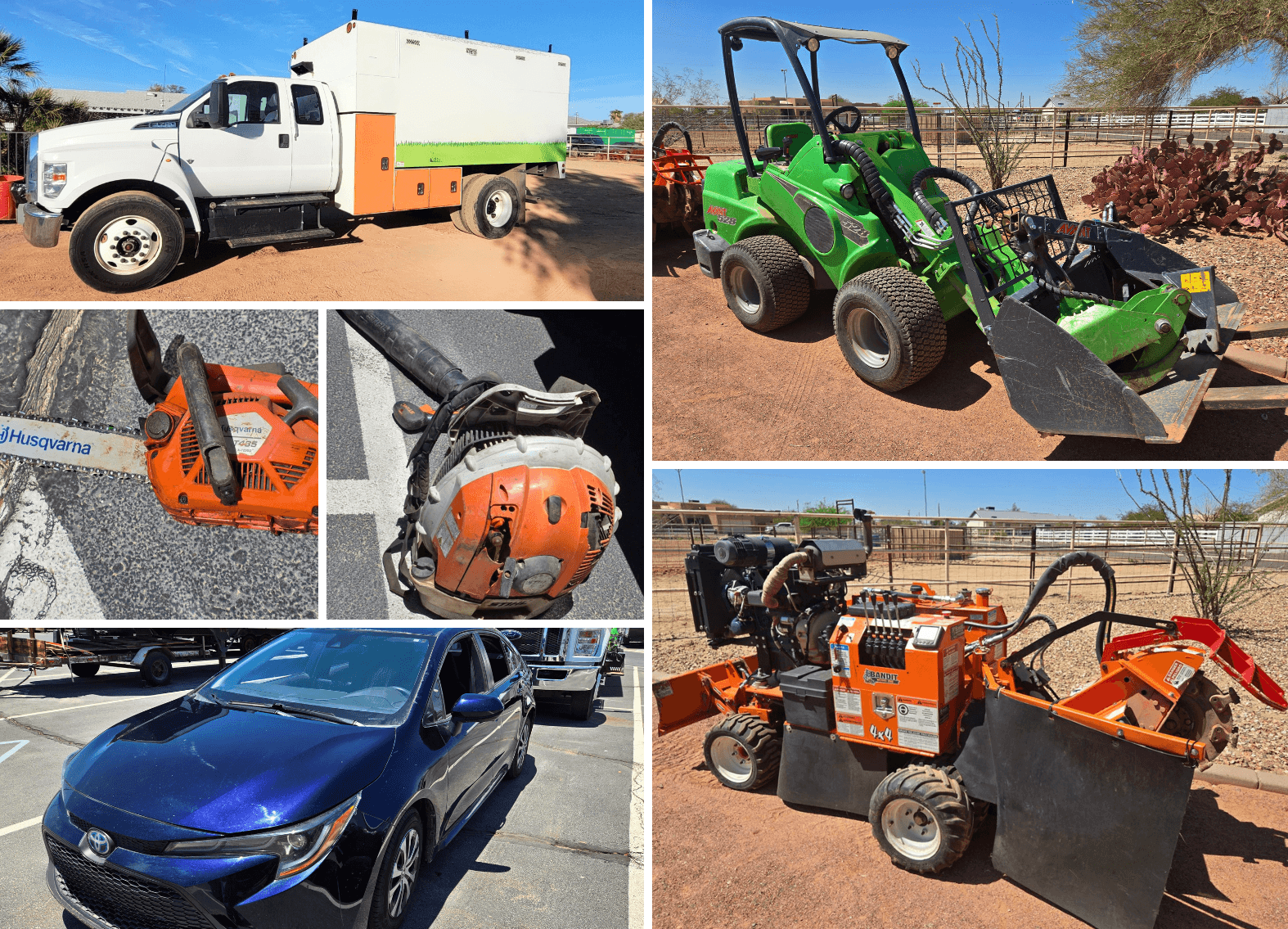 Image for Phoenix, AZ: 2022 F750 Chip Truck, Loader, Stump Grinder, 2022 TOYOTA Corolla