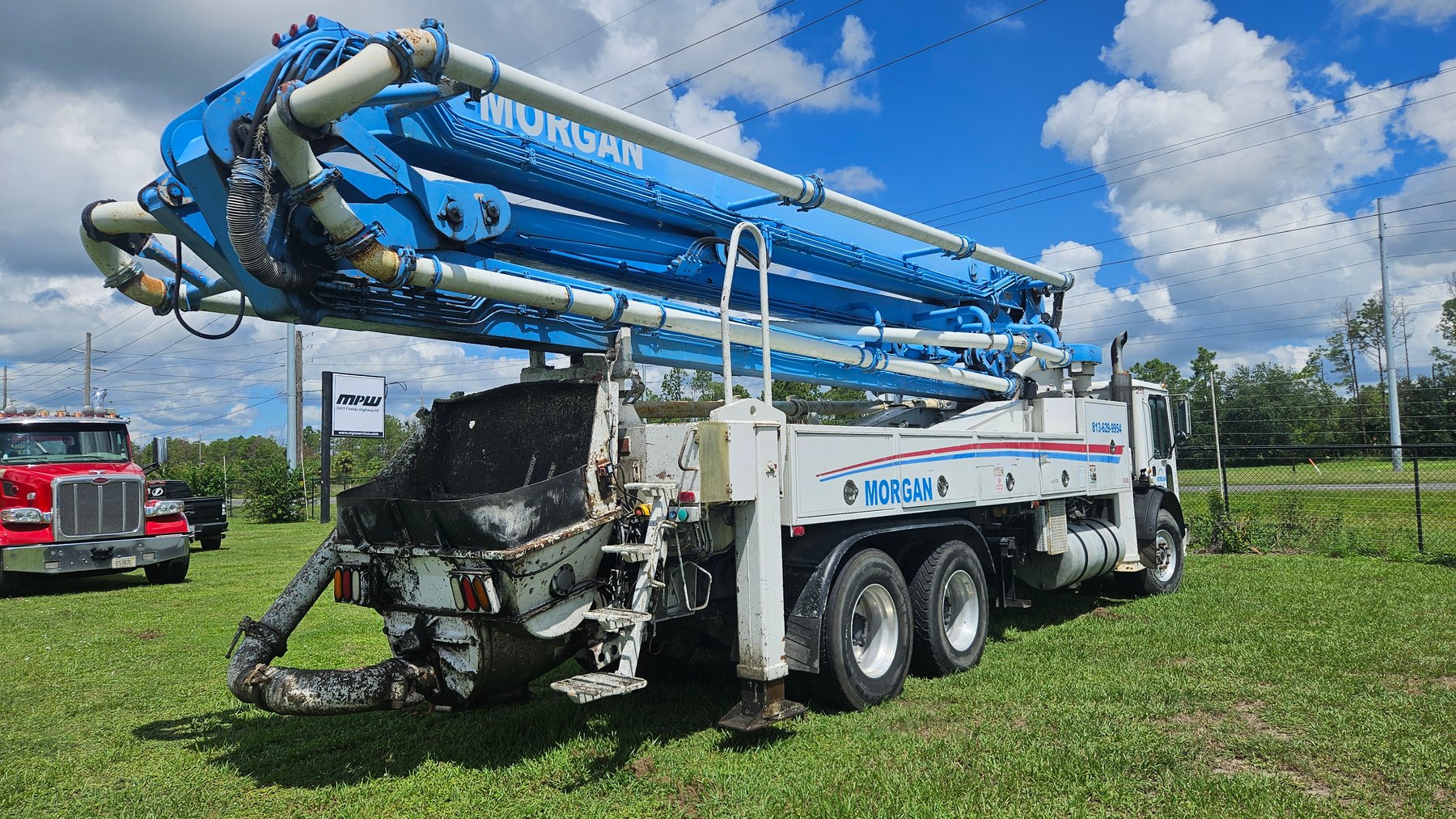 Image for Bartow, FL: 2014 Peterbilt 367 w/ National Crane (NBT45-127), 2007 Mack Concrete Pumper Truck, Sleeper Trucks, & Trailer