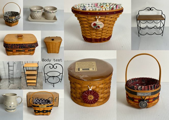 Image for Longaberger and Fiesta Online Auction