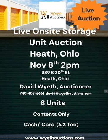 Image for Live Onsite Storage Unit Auction Heath Ohio Nov 8th 2pm