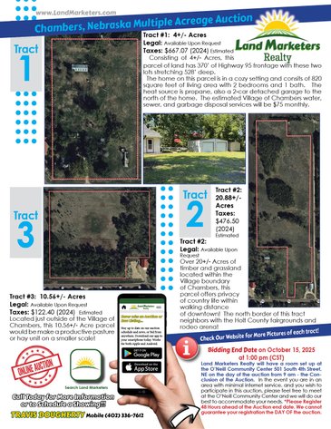 Image for Chambers, Nebraska Multiple Acreage Online Auction Offered in 3 Tracts