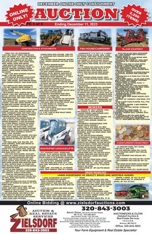 Image for DECEMBER ONLINE ONLY CONSIGNMENT W/BOB LAUGHLIN FARM RETIREMENT, JOE & LOIS MCGEARY FARM RETIREMENT, AND DALE & BETTY NOORDMANS FARM RETIREMENT