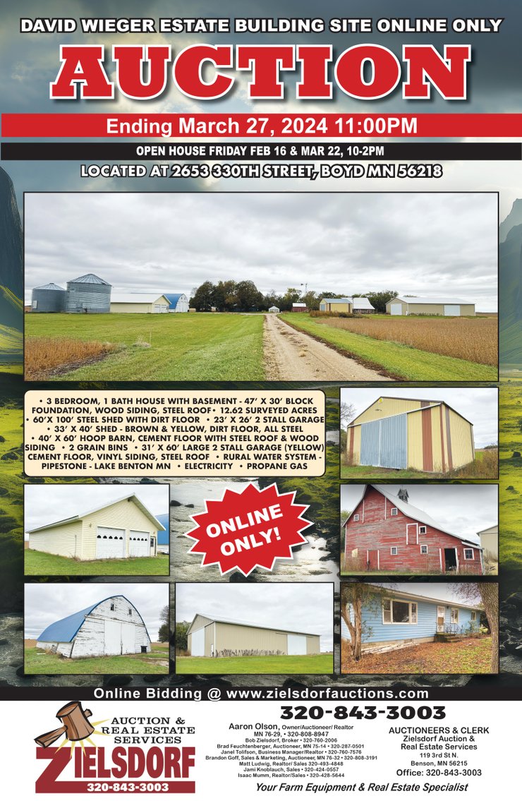 Image for DAVID WIEGERS ESTATE BUILDING SITE ONLINE ONLY AUCTION