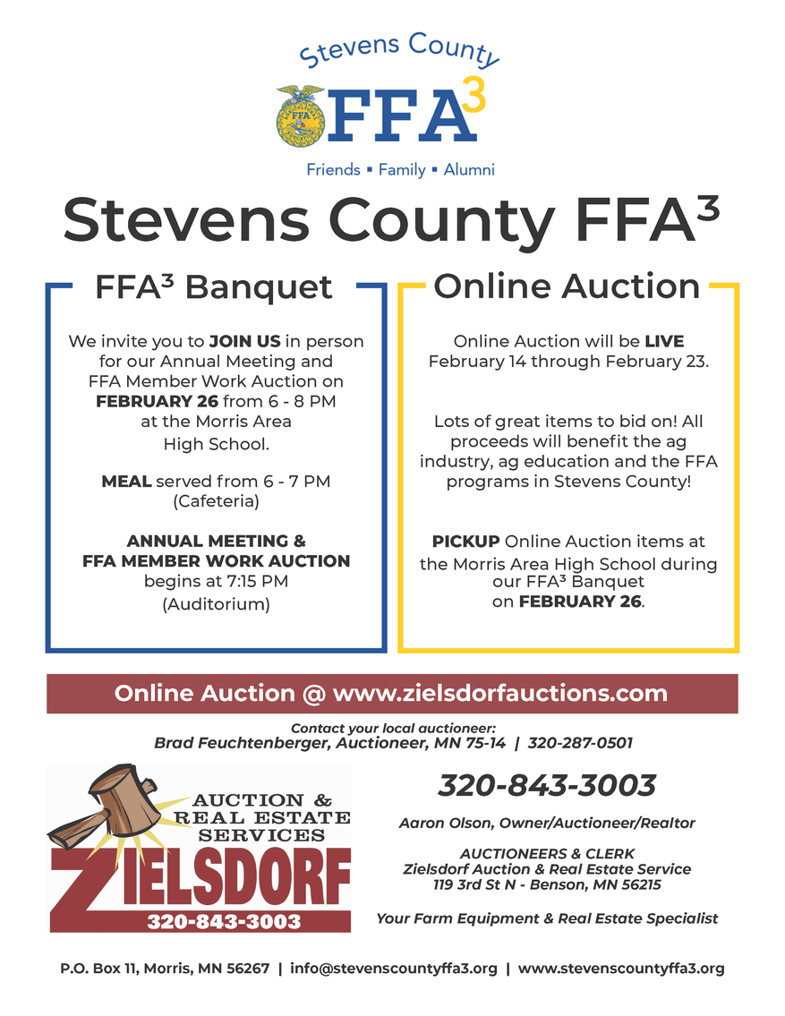 Image for Stevens County FFA³ Online Auction