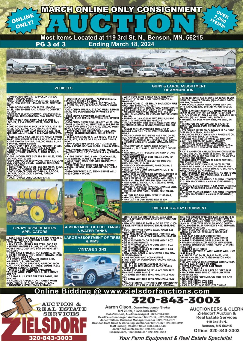 Image for MARCH FARMER/DEALER ONLINE ONLY CONSIGNMENT