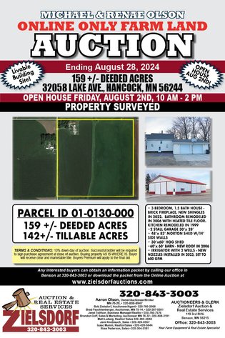 Image for MICHAEL & RENAE OLSON STEVENS COUNTY FARMLAND AUCTION