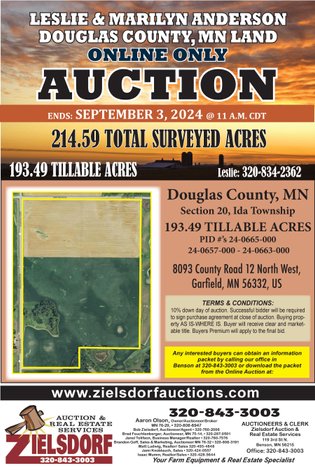 Image for LESLIE & MARILYN ANDERSON - DOUGLAS COUNTY LAND AUCTION