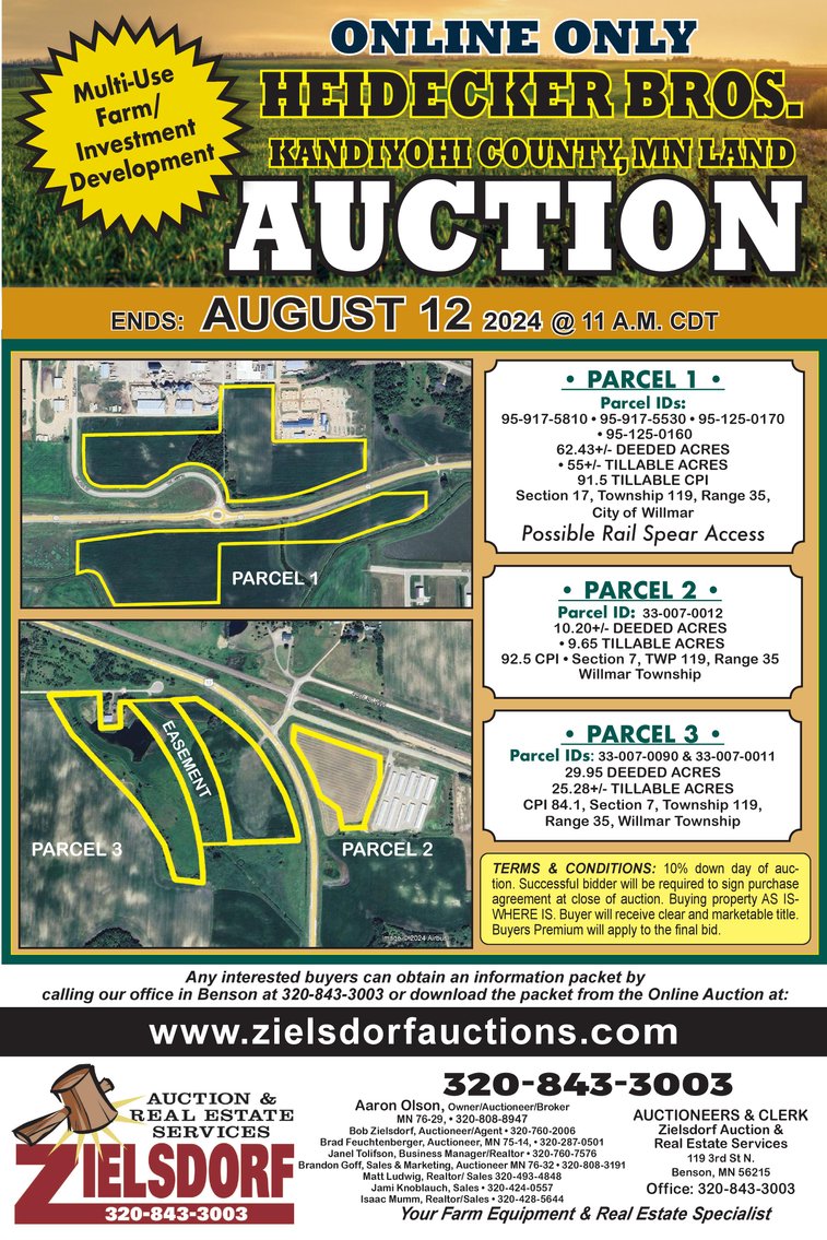 Image for HEIDECKER BROS. KANDIYOHI COUNTY LAND AUCTION