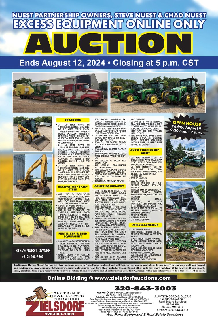 Image for NUEST PARTNERSHIP (STEVE & CHAD) FARM EQUIPMENT TRANSITION ONLINE ONLY AUCTION