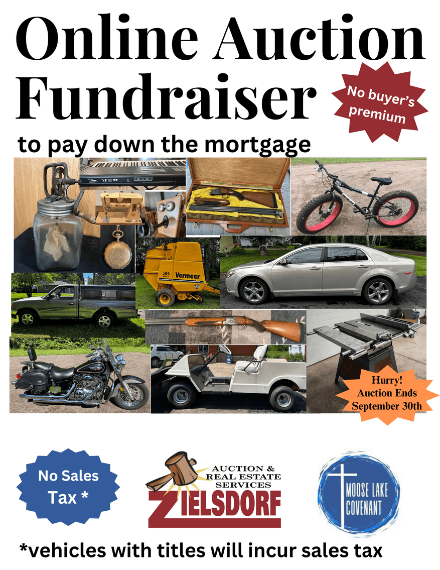 Image for MOOSE LAKE COVENANT CHURCH BENEFIT AUCTION