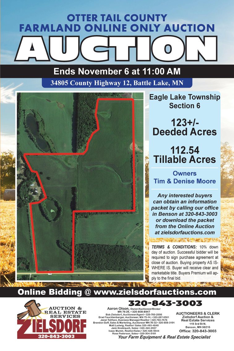 Image for Otter Tail County - Farm Land Auction