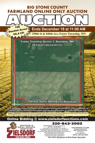 Image for Big Stone County - Farm Land Auction