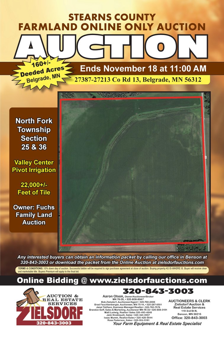Image for Stearns County - Fuchs Family - Farm Land Auction