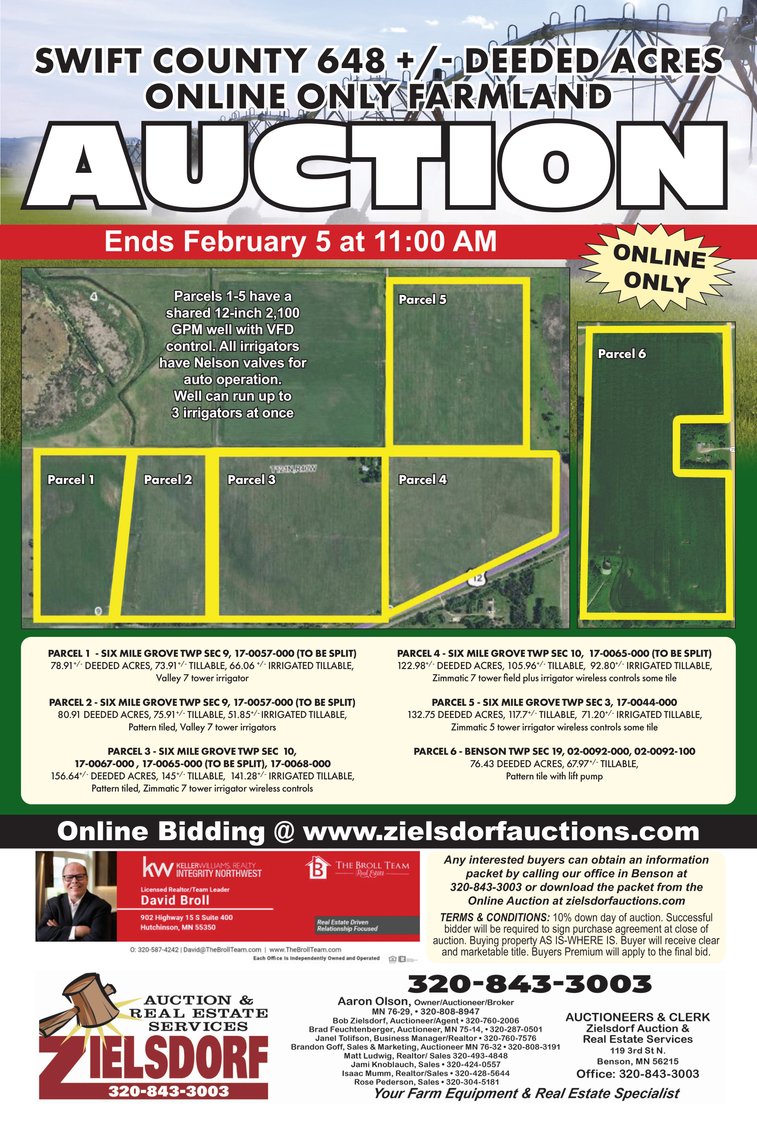 Image for Swift County - 648+/- Deeded Acres Online Only Farmland Auction