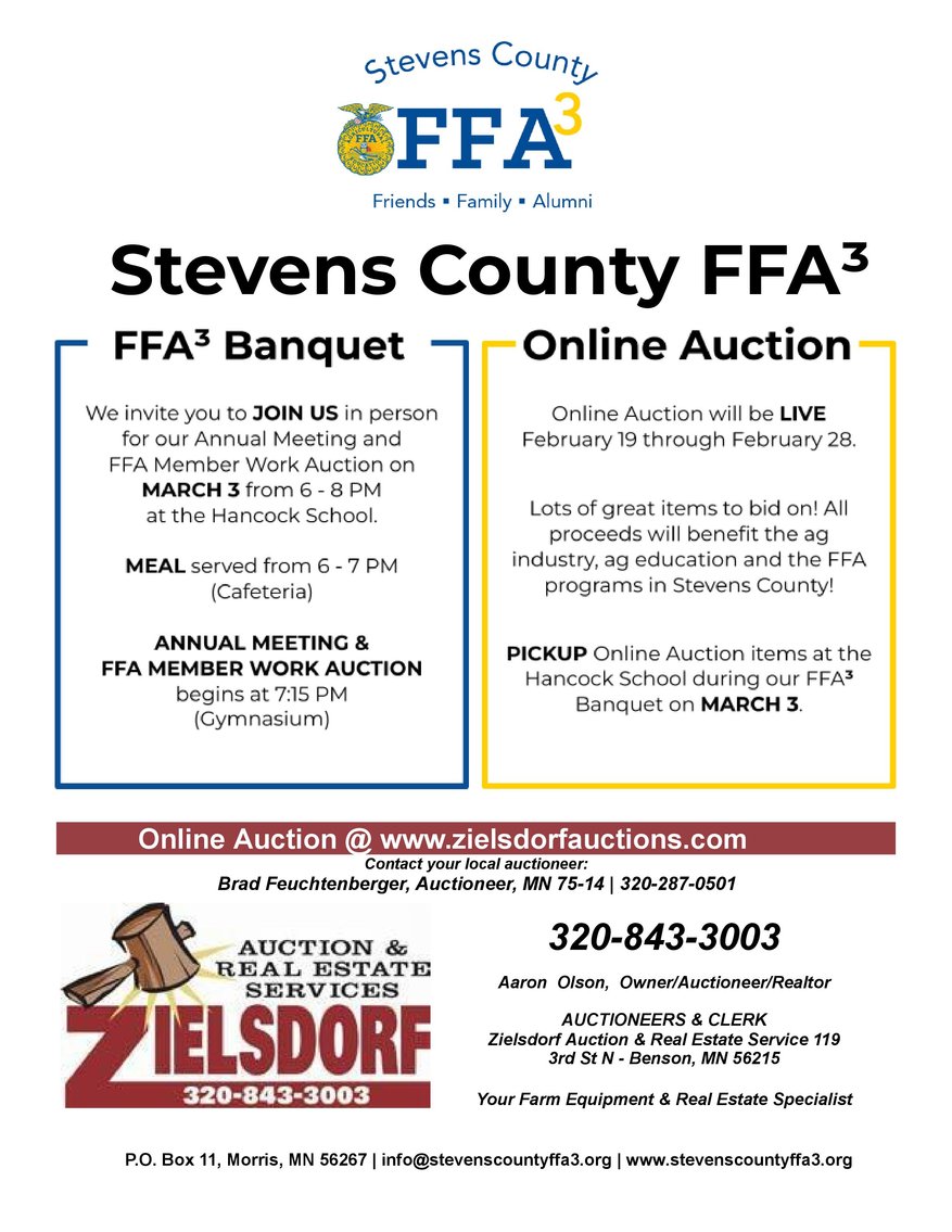 Image for Stevens County FFA³ Online Auction 2025