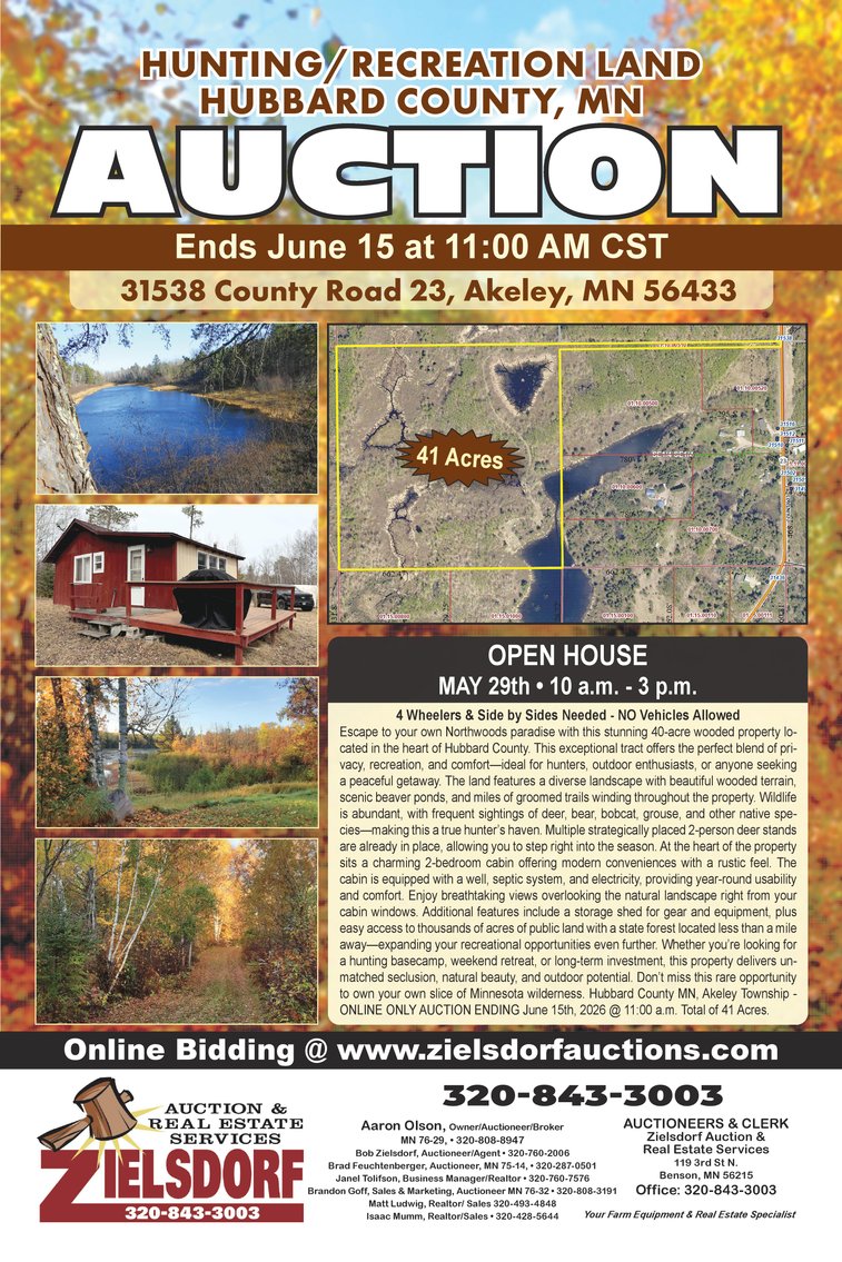 Image for Hunting/Recreation Land Hubbard County MN Online Only Auction