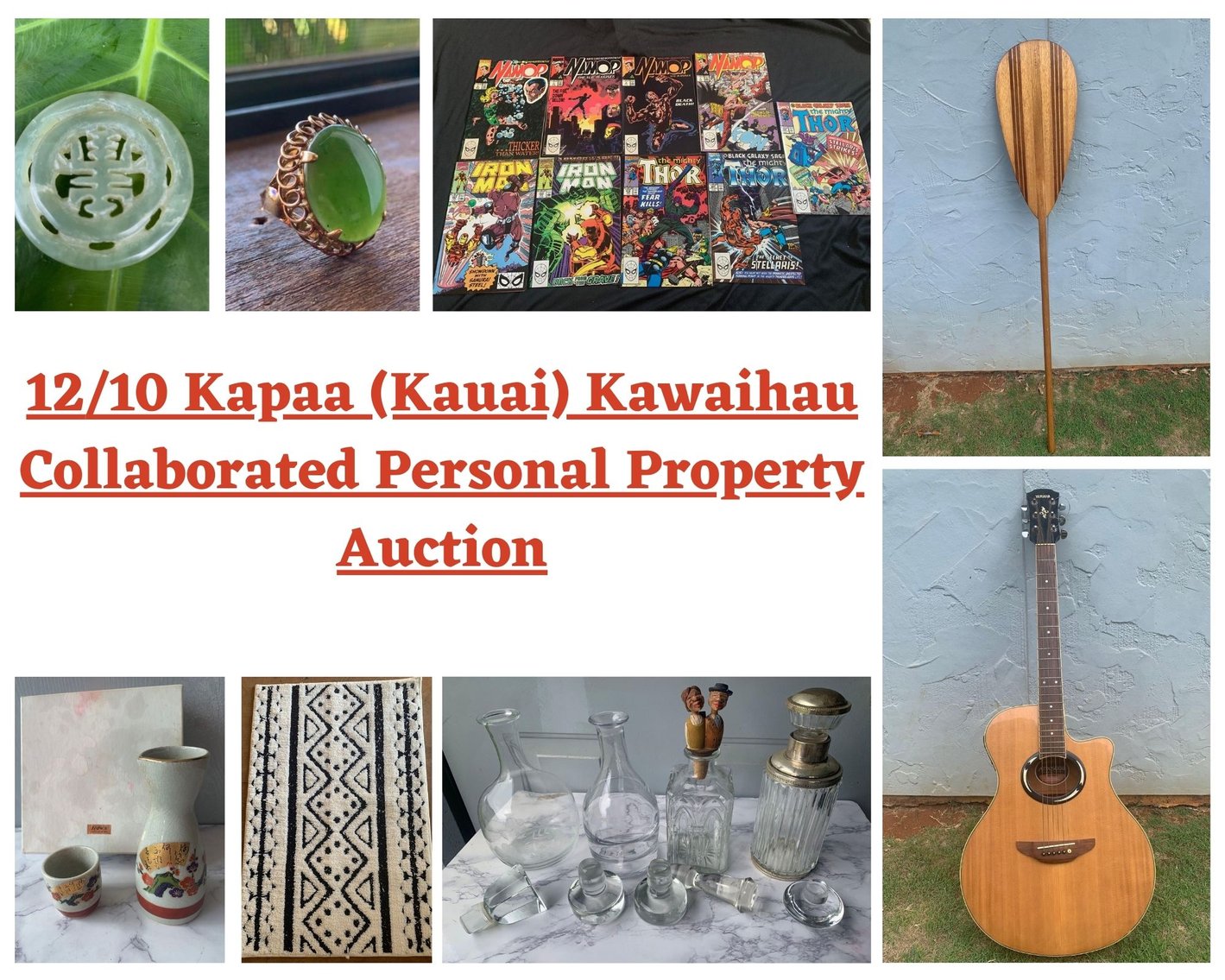 Image for 12/10 Kapaa (KAUAI) Kawaihau Collaborated Personal Property Auction