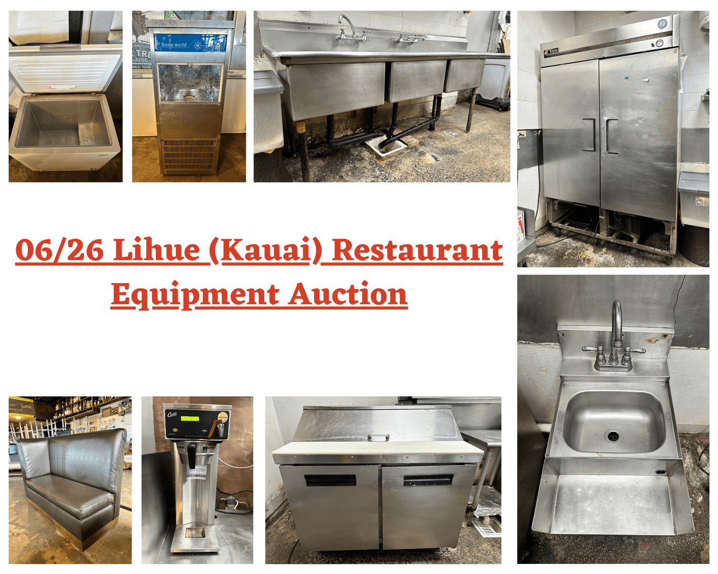 Image for 06/26 Lihue (Kauai) Restaurant Equipment Auction