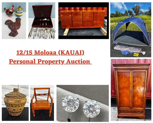 Image for 12/15 Moloaa (KAUAI) Personal Property Auction