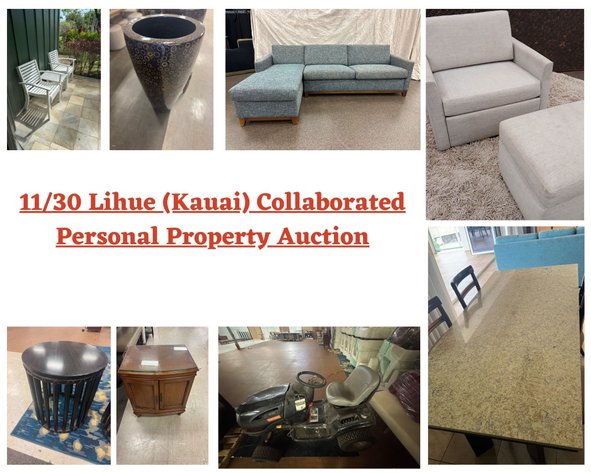 Image for 11/30 Lihue (Kauai) Collaborated Personal Property Auction