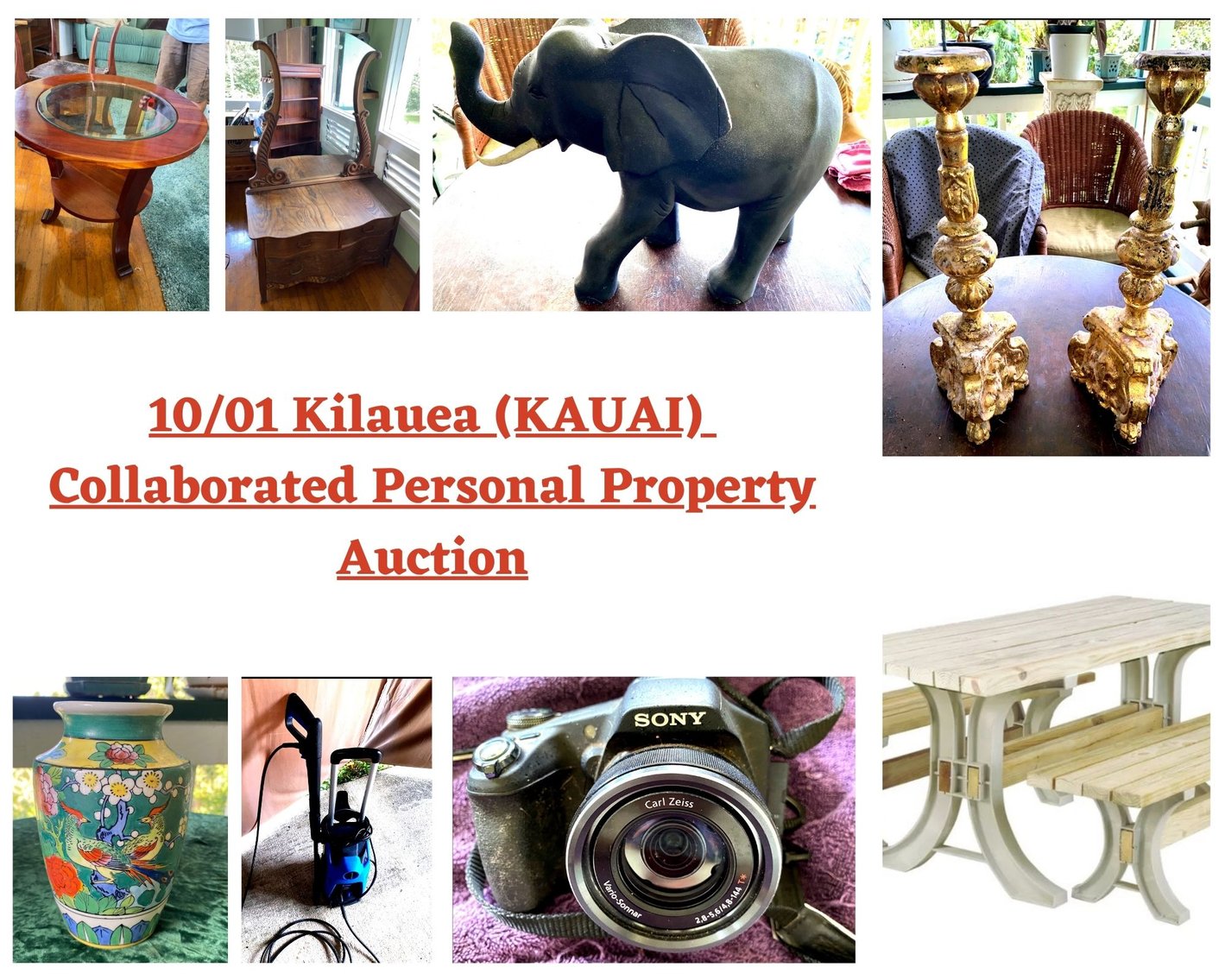 Image for 10/01 Kilauea (KAUAI) Collaborated Personal Property Auction