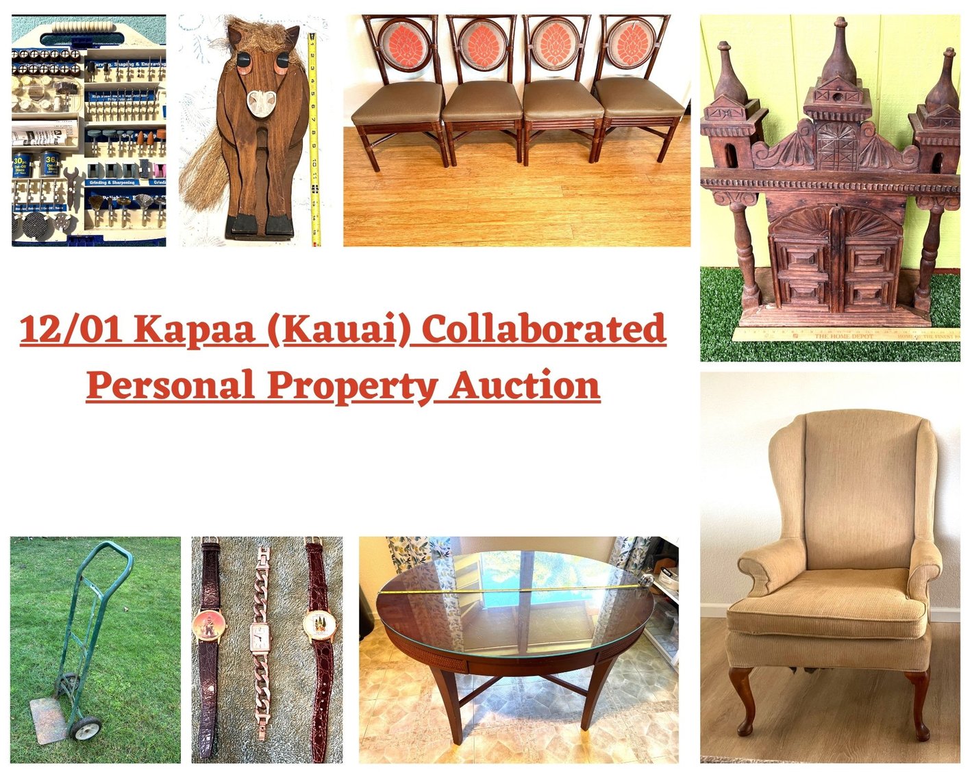 Image for 12/01 Kapaa (Kauai) Collaborated Personal Property Auction
