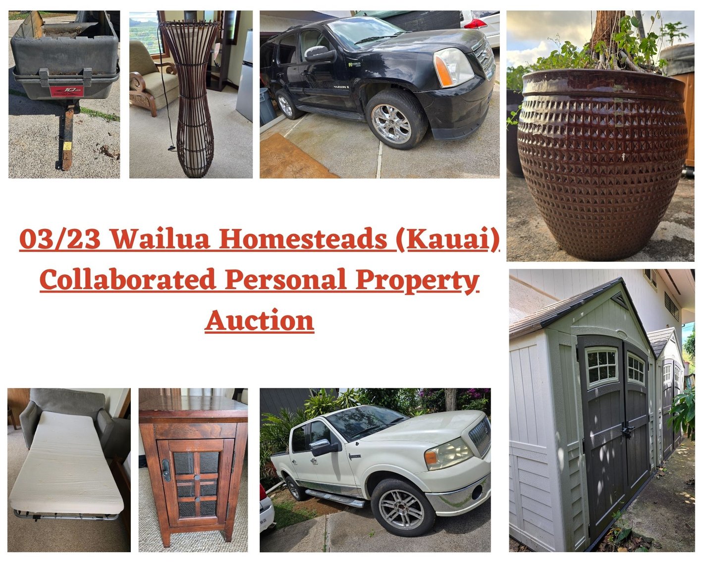 Image for 03/23 Wailua Homesteads (Kauai) Collaborated Personal Property Auction