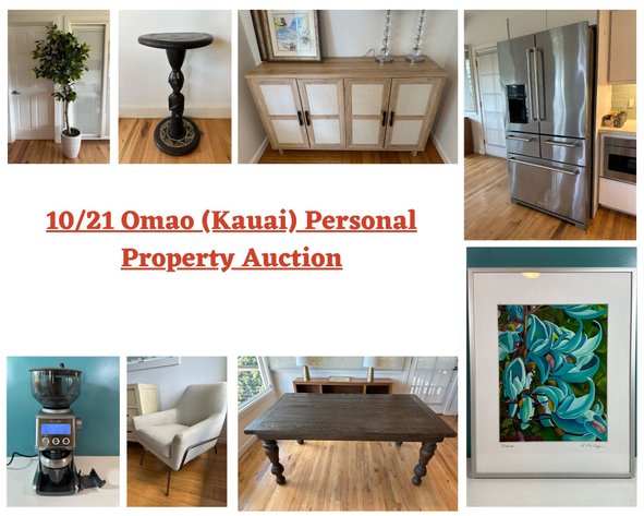 Image for 10/21 Omao (Kauai) Personal Property Auction