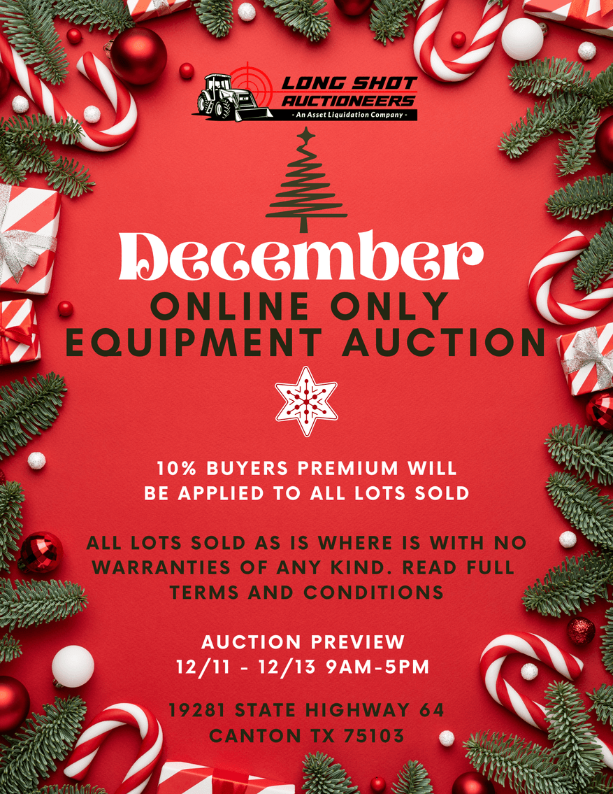 Image for December Online Equipment Auction