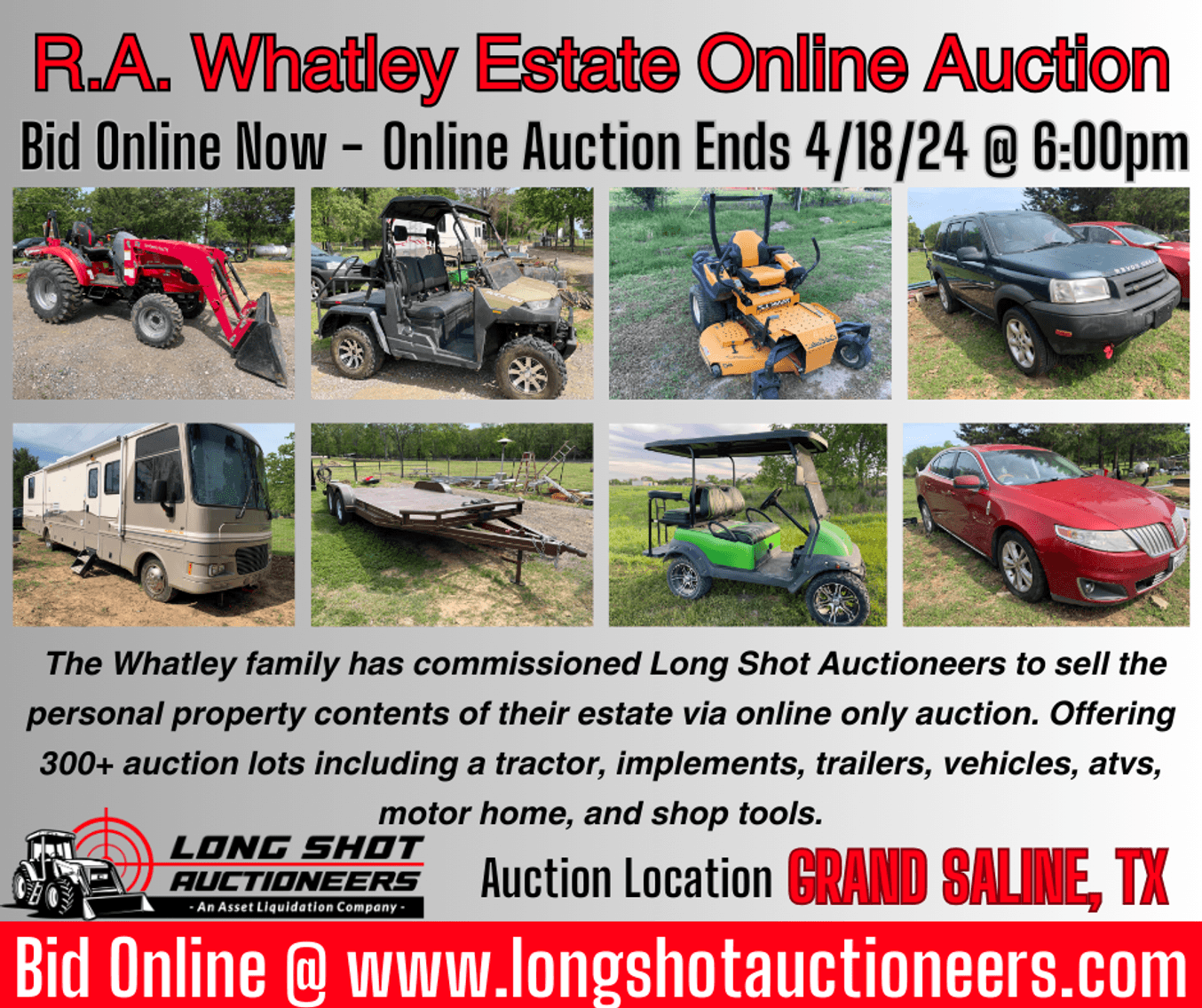 Image for R.A. Whatley Estate Online Auction