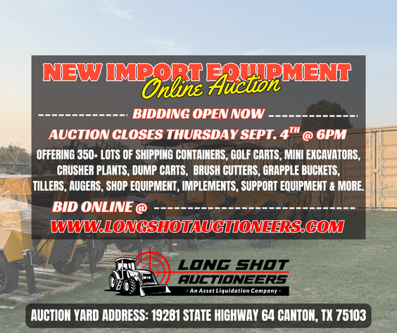 Image for Online Only Unused Import Equipment Auction