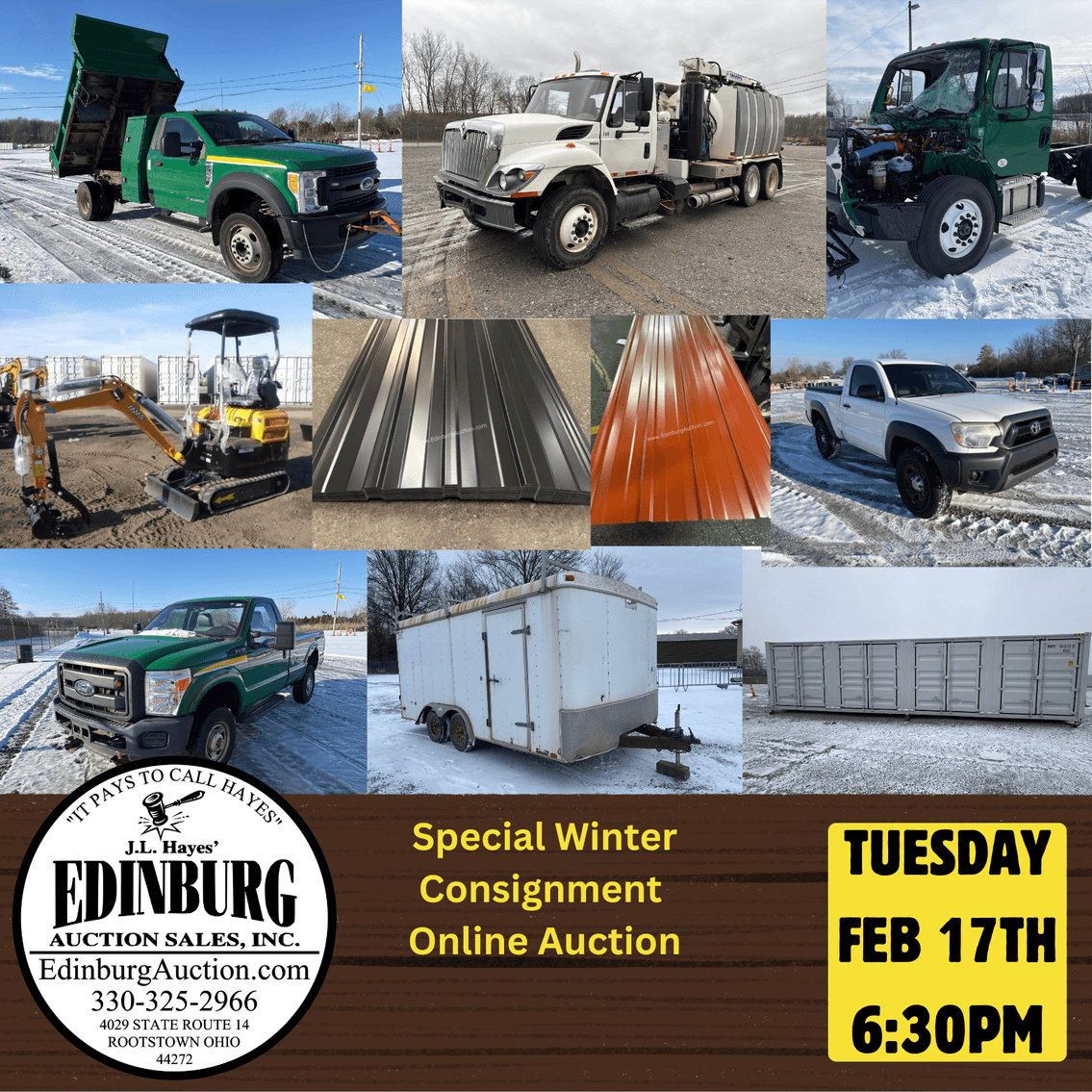 Image for FEBRUARY 17TH 2026 6:30PM ONLINE CONSIGNMENT AUCTION