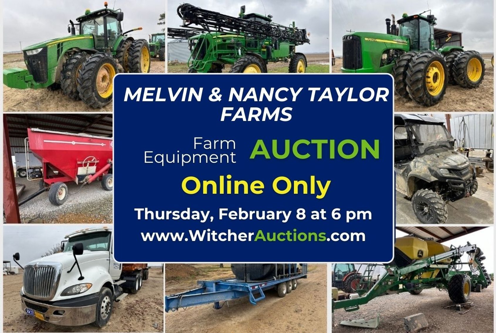 Image for Melvin & Nancy Taylor Farms, Rusty Taylor Farms - Farm Equipment Auction