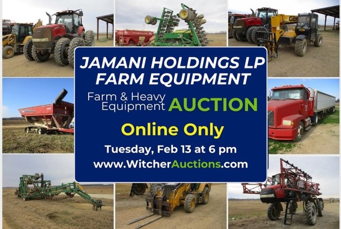 Image for Jamani Holdings LP Farm Equipment Auction