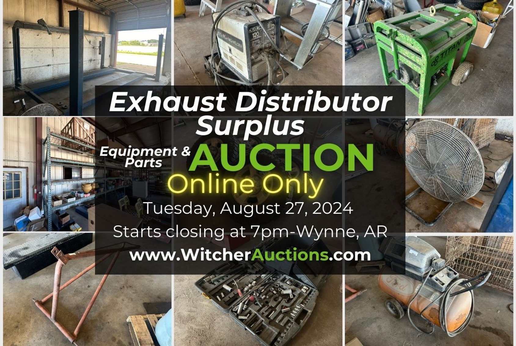 Image for Exhaust Distributor Surplus Equipment & Parts Auction