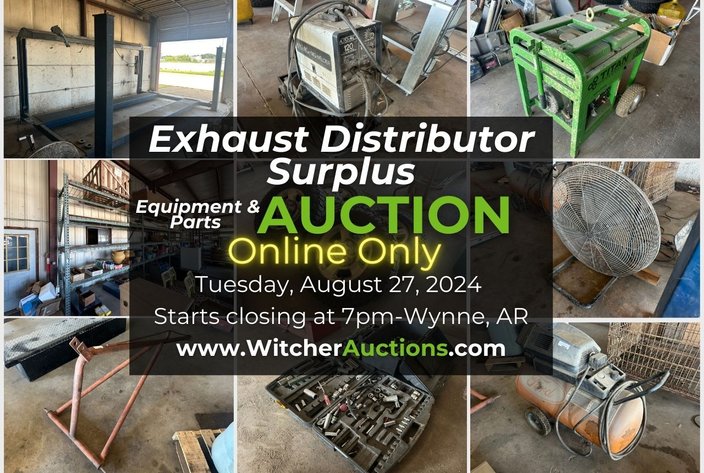 Image for Exhaust Distributor Surplus Equipment & Parts Auction
