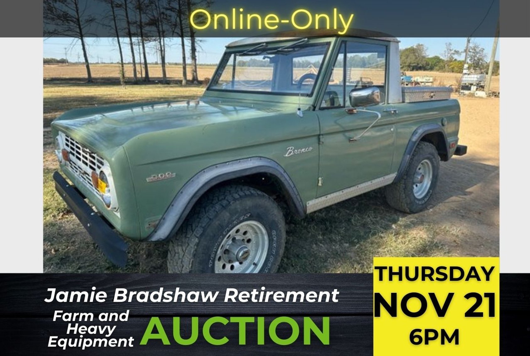 Image for Jamie Bradshaw Retirement- Bradshaw Trees & Farm - Farm and Heavy Equipment Auction