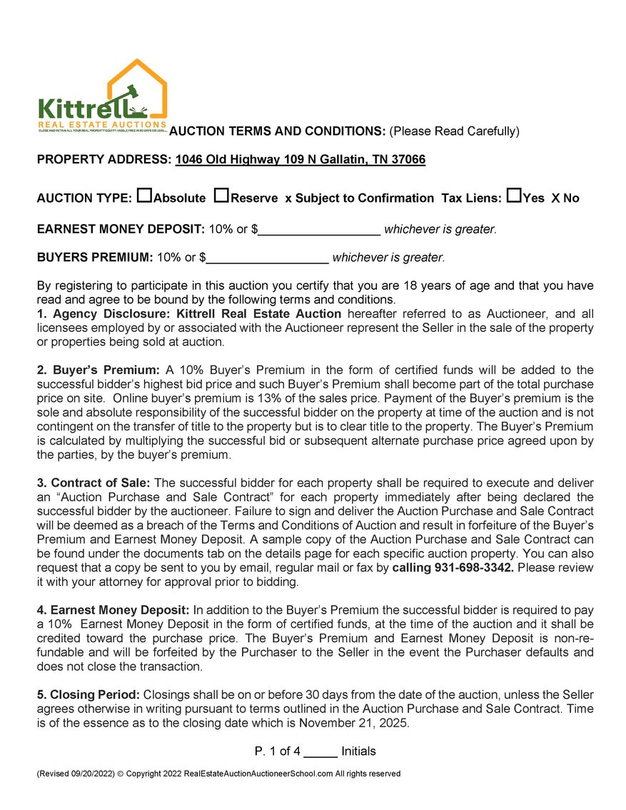 Image for Terry Estate Land Auction