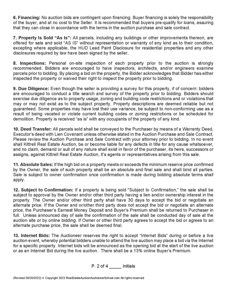 Image for Terry Estate Land Auction