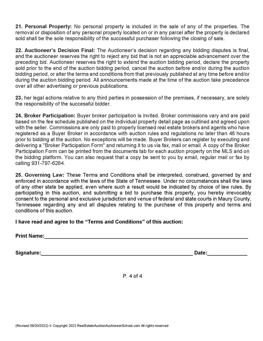 Image for Terry Estate Land Auction