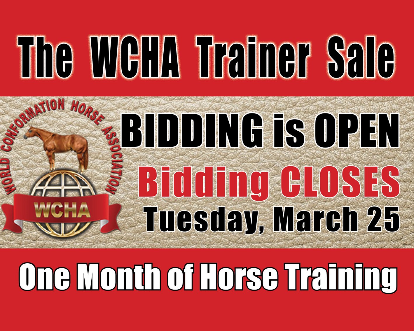 Image for 2025 WCHA Trainer Sale