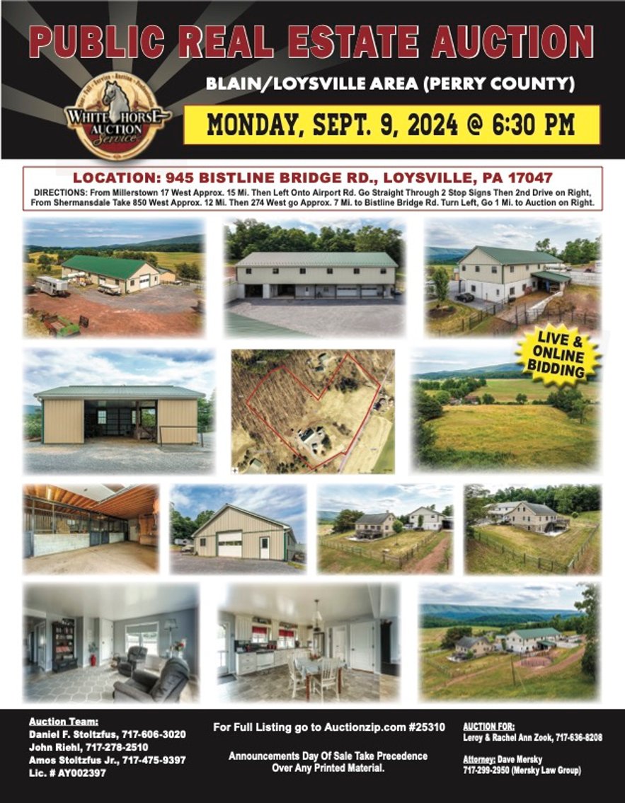 Image for Real Estate Auction For Leroy & Rachel Ann Zook