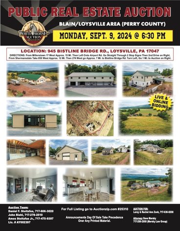 Image for Real Estate Auction For Leroy & Rachel Ann Zook