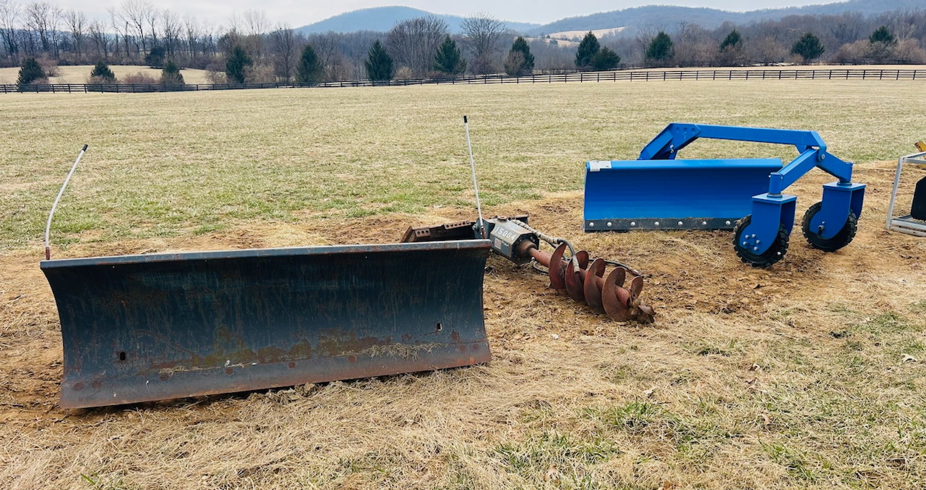 Image for Tractors, Quick Attach Implements, Skid Steer Attachment, 3 Point Implements, Landscaping Equipment, Mowers & More -- Virtual Auction