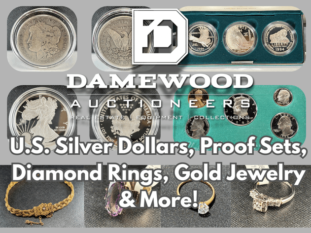 Image for U.S. Silver Dollars, Proof Sets, Gold & Diamond Jewelry, Paintings, Furniture Sets, Stamps, Sportsman Gear & More! - Virtual Auction - No In-Person Bidding