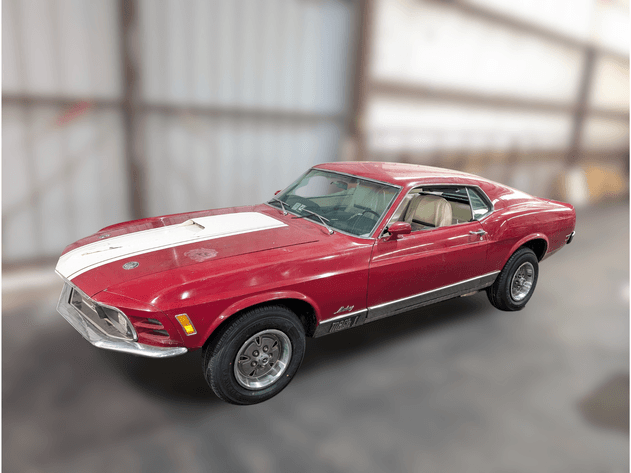 Image for 1970 Ford Mustang Mach 1, Quick Attach Implements, Small Engine Equip. Oak Furniture, Longaberger Baskets, Antiques & More! - Bid Online & In-Person