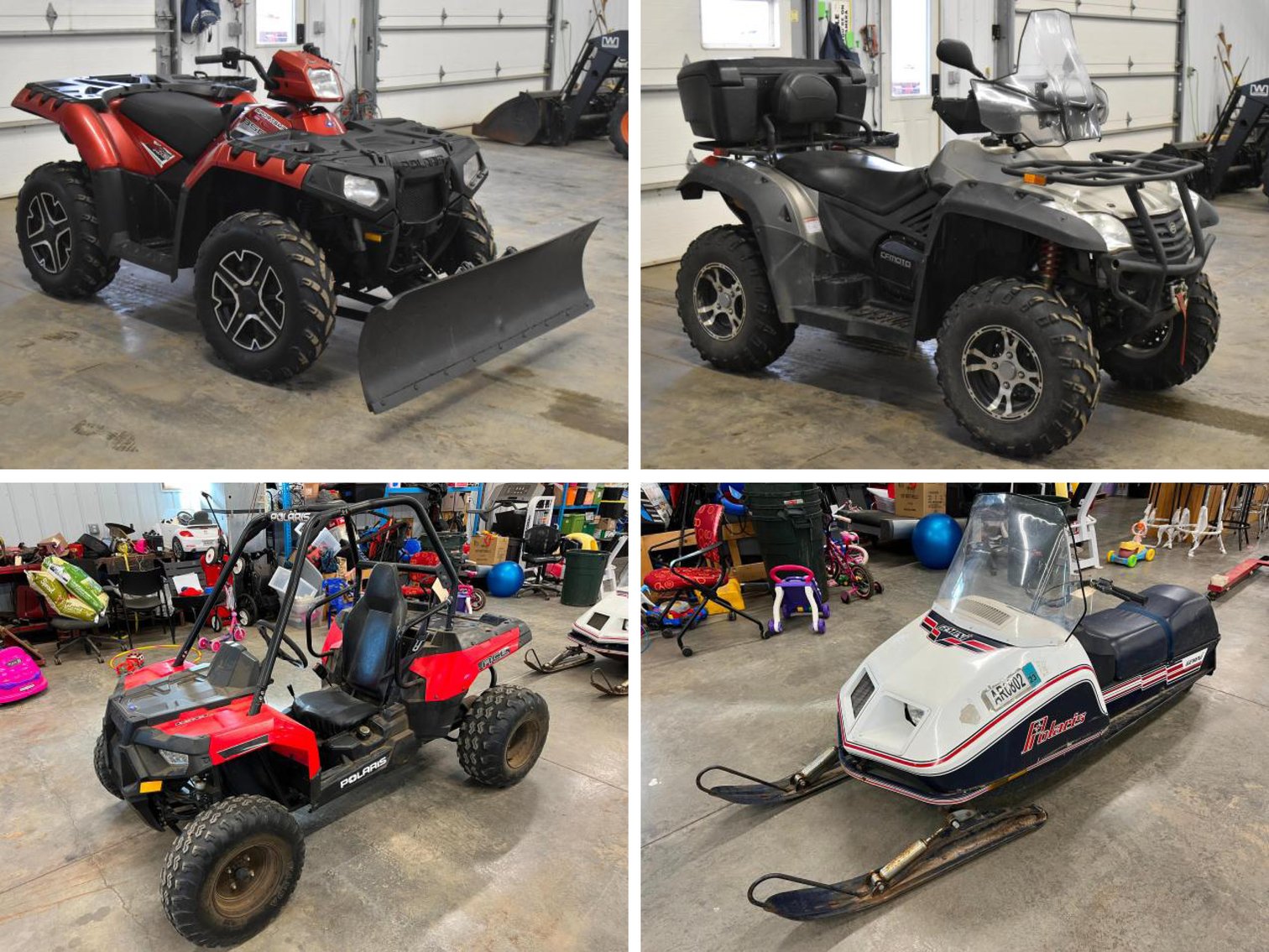 ATV's, Trailers, & Polaris Snowmobile