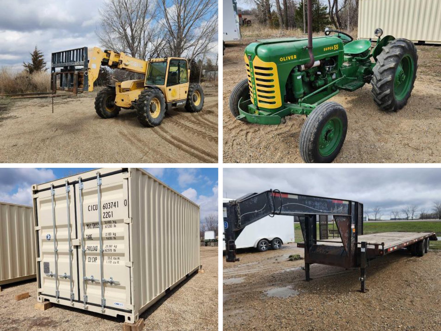 Farm Equipment, Trailers, Shipping Containers, Recreational, Lawnmowers Consignment Auction